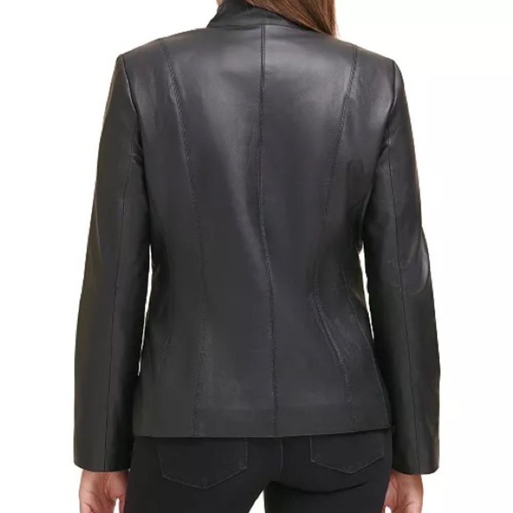 COLE HAAN Women’s leather/lamb skin jacket - Picture 4 of 13